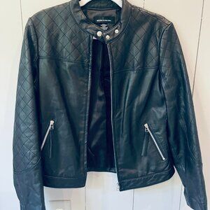 Vintage Moda International Leather Bomber Jacket